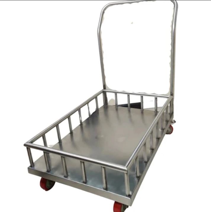 Stainless steel flatform trolley with grill