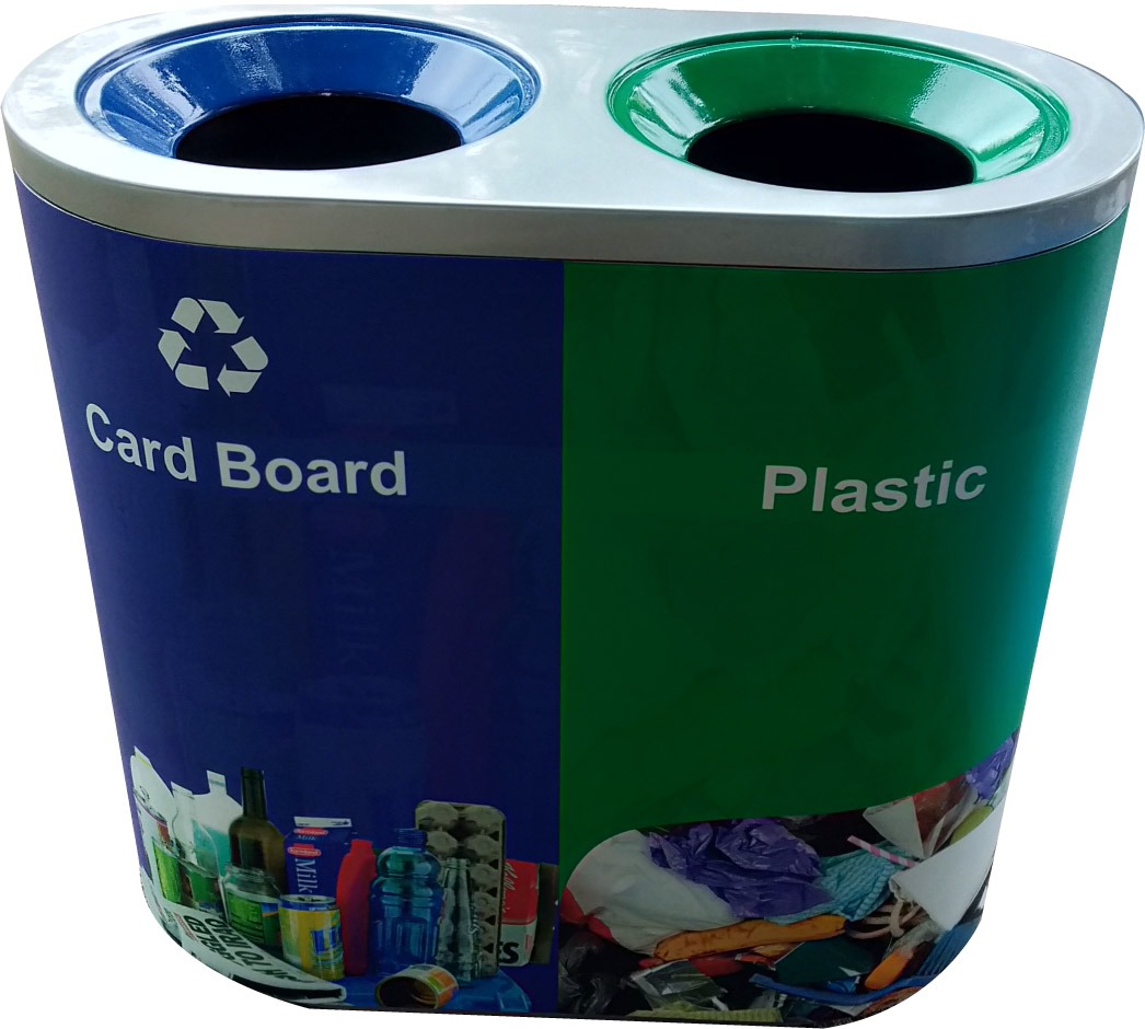 FRP Duo Recycle Bin open