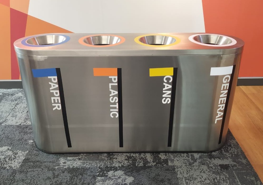 Stainless steel 4in1 Round open bin